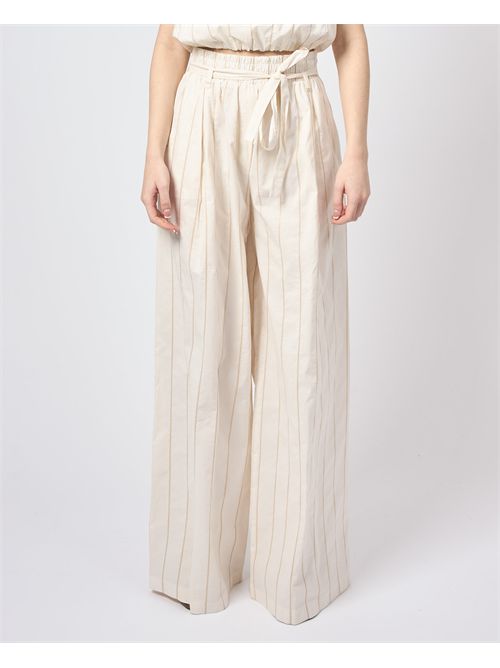 Palazzo trousers by Manila Grace in cotton poplin MANILA GRACE | P209CIMA043